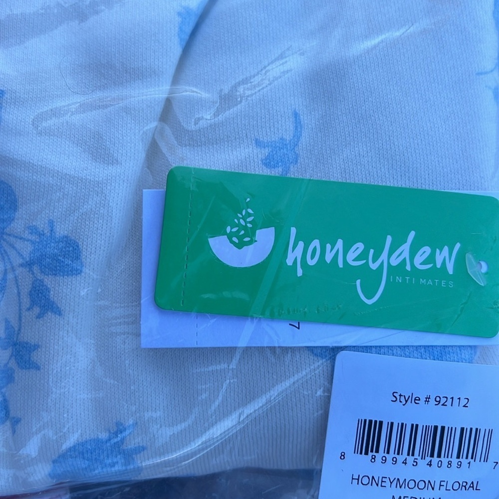 Honeydew No Plans Super Soft Graphic Sweatshirt Blue Cream Honeymoon Floral NWT - Picture 7 of 7